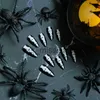 Uñas postizas WM29 Goth Bone Woman Halloween Parche de uñas falso Usar parche de uñas Parche de uñas terminado Etiqueta adhesiva de uñas uñas postizas presione en uñas blancas x0826