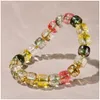 Colorful Quartz Jade Stretch Beaded Bracelet Unisex Charm Bracelets Women'S Jade Bracelets Wedding Bracelets Jewelry Bracelets