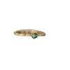 925 Sterling Silver Fashion Tail Ring Women Plating 14k Gold Simple Design Inlaid Emeralds Wedding Jewelry Accessories276V3591749