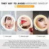 Compact Mirrors 10X Magnifying Makeup Vanity Mirror With Lights - Upgraded 3 Color 28 LED Lights Cosmetic Mirror HD Press Control 230826