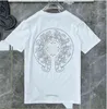 Klassiekers Heren Shirts Hoge Kwaliteit Merk Ronde Hals Korte Mouwen Tees T-shirts Trui Casual Hoefijzer Sanskriet Cross 910