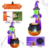 Other Event Party Supplies Halloween Inflatable Witch Ghost with Build in LED Lights Decorations Outdoor for Yard Garden Lawn Decor 230826