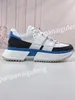 Hot Luxury Designer sneaker trainer loopschoenen kalfsleer witblauw letter overlays platform lage sneakers heren vrouw schoenen maat 35-45 fd230501