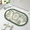 Carpet Oval Entrance Doormat Nordic Floral Antislip Kitchen Floor Mat Balcony Hallway Area Rugs Absorbent Bathroom Footpad 230825