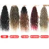 Human Hair Bulks Goddess Faux Locs With Curly End Synthetic Crochet Braids Hair Extensions For Women Ombre Brown Color Messy Dreadlocks X-TRESS 230826