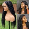 Perruque Lace Frontal Wig naturelle, cheveux humains, Loose Deep Wave, 30 pouces, 13x4, humide et ondulé, sans colle, pre-plucked, prête à l'emploi