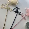 Other Event Party Supplies Personalized Name Drink Stirrers Custom Hand Lettered Stir Swizzle Sticks Bar Accessories Wedding Table Centerpiece 230825