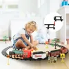 ElectricRC Track Fernbedienung Zug Auto Klassische Simulation Wasser Dampf Elektrische Eisenbahn Set Weihnachten Geschenk Pädagogisches Spielzeug Für Kinder 230825