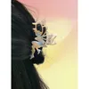 Färgglada acetat Spirit Shape Rhinestone Crab Hair Claw for Women Temperament Ponytail Clamp Barrettes Hårklipp Tillbehör