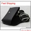 Wholesale Black Sun Glasses Case Retro Brown Leather Sunglasses Box Discount Fashion Eye Pouch Without Cleaning Cloth Drop Delivery Dh2Rv