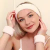 3 Pieces Headband and Wrist Washband Face Wash Set Reusable Prevent Liquids from Spilling Down Your Arms -Birthday/Bridal Party/Skincare/ Any Occasion Gift