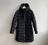 Mackages Chaqueta acolchada Abrigo de diseñador de moda Longitud con capucha Chaqueta de plumón de color caqui negro con cordón en la cintura Chaqueta parka para mujer 6216 2774