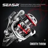 Fishing Accessories SEASIR OER Ultra Light Long Throw Aluminum Shallow Spool Spinning Reel Max Drag 12kg Freshwater Saltwater Tackle 230825