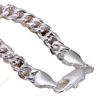 Tout nouveau bracelet à breloques en plaque d'argent 925 avec boucle de crevette latérale de 10M pour hommes 039s 205x10cm DFMWB151bijou plaqué en argent sterling 1834943