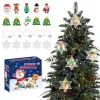 Conjunto de enfeites de árvore de decorações de Natal para decoração de floco de neve em casa, criando memórias quentes e duradouras