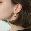 Hoopörhängen 925 Silver Needle Gold Color Hiphop Piercing for Women Girls Punk Ear Party Jewelry Gift EH316