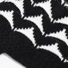 Beanie Skull Caps FS Winter Women Black White Knitted Hat Outdoor Ear Protection Versatile Woolen Hats Fashion Long Decorative Band Warm Beanie 230825