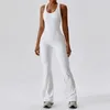 LL-8117 Kadın Tulumları Tek Parça Yoga Kıyafetleri Kolsuz Yakın Uygun Dans Tulum Uzun Pantolon Hızlı Kuru Nefes Alabilir Çan Pantolon