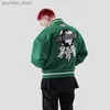 Engel Muster Stickerei Varsity Jacke Männer HipHop High Street Mann Frau Unisex Lose Bomber Jacke Herbst Retro Q230826