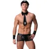 Pyjamas sexy porno hommes sous-vêtements uniforme cosplay lingerie costumes érotiques hommes adultes sexe jeu de rôle porno vêtements chapeau ensemble 230825