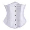 Taille Bauch Shaper Unterbrust Korsett Sexy Damen Unterwäsche Schlankheits Body Top für Frauen Steampunk Schnürgürtel Weiß 230825