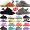 Projektant Australia Australia Slipper Fluff Furry Fuzzy Yeah Yeah Platform Ploter Sandals Sandals Women Men Men Męskie Kapcie Slajdy