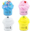 4 stks/partij Zachte Boter Slimes Katoen Modder Hand Stress Relief Speelgoed Super Rekbaar Niet-kleverig Slime Cloud Klei Pluizige modder Kids Party Geschenken 2485