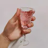 Wine Glasses Glass Stemware Vintage Ins Cocktail Cup Simple Baijiu Red Cold Drink Relief Foreign Champagne