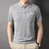 Polo da uomo MLSHP Cotton Golf Polo Shirts Luxury Summer Manica corta Allover Stampato Magliette maschili Fashion Smart Casual Slim Man Tees 230825