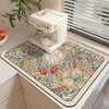 Mats Pads Nordic Drainboard Table Placemat Coaster Mat For Dish Glass Drying Tea Cup Drink Holder Coffee Drainer Absorbent Rug Decoration 230825