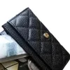 Luxo Classic Women039s Bolsa de bolsas Marca de moda Carteira de couro multifuncional cartão de crédito Holder8661919