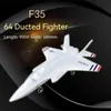 Электрический самолет F35 64 мм водопропускная труба 3800 кВ модель EPO Дистанционное управление модифицированным истребителем для взрослых.