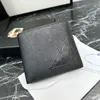 Designer Classic holds the first layer of cowhide triangle standard short coin wallet credit card holder wallet with box card bag