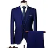 Abiti da uomo Blazer da sposa per uomo elegante Set 3 pezzi Luxury Business gilet formale pantaloni cappotti completi giacche 230825