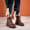 Stiefel CICIYANG Frauen Marton Stiefel Plattform Britischen Stil Echtes Leder Frauen Herbst Stiefel Erhöhung Mode Kurze Stiefel Frauen 230825