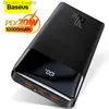 Baseus PD 20W Power Bank 10000MAH Portable Charger Внешнее аккумулятор 10000 быстро зарядка для iPhone Mi Poverbank Q230826