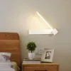 Vägglampa nordisk 7w kreativ enkel design vit svart inomhus led ljus sovrum vardagsrum korridor el kafé