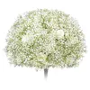 Decorative Flowers Wreaths Rose White Gypsophila Baby Breath Flower Row Runner Wedding Backdrop Prop Table Ball Event Party Road Guide Arch Floral 230825