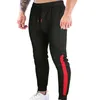 Calças masculinas Mens Mid-Cintura Casual Corredores Sweatpants Slim Atlético Yoga com Bolsos Rua Sólida Calças Esportivas Pantalones