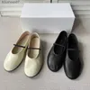 Raden Mary Jane Single Shoes Women's Summer Shallow Mouth Ballet Dance Shoes Flat Leather Mormor Shoes