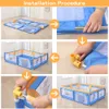 Baby Rail Infant Shining Children Playpen with Foam Protector Safety Fence Kid Ball Pit for Babies Indoor Toy Playground 230826