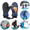 Mitaines pour enfants enfants garder au chaud gants revêtement antidérapant hiver thermique imperméable doigt complet avec lanière pour voyage d'alpinisme 230826