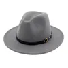 Wide Brim Hats Bucket Winter Fashion Wool Fedora Hat For Women Chapeau Black Men simple Autumn Female caps Top Jazz Cap 230825