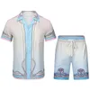 Sommermode Herren Trainingsanzüge Hawaii Strandhosen Set Designerhemden Drucken Freizeithemd Mann Slim Fit Der Vorstand Kurzarm Kurze Strände M-3XL YY1