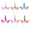 Bandeaux enfants Licorne bandeau bébé douche anniversaire fille chapeaux fête cheveux cerceau bandeaux enfants cheveux accessoires licorne fête décor 230826