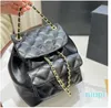 Designer Mini Rucksack Geldbörse Kanal Rucksäcke Schulter Cross Body Frau Kanal Geldbörsen Kartenhalter gestepptes Leder Duma Mini Handtaschen Kettenbrieftasche