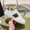 Luxury brand Men's Ace Embroidered Sneakers White Sneakers Women's Real Leather Shoes Embroidery Classic Shoes Embroidery Bee Tiger 04