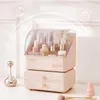 Boîtes de rangement tiroir rouge à lèvres boîte en plastique femmes mignon soins de la peau bijoux maquillage multicouche chambre Porta Maquiagem meubles de maison