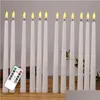 Candele 12 pezzi giallo tremolante led a distanza in plastica senza fiamma cono bougie per la cena decorazione del partito consegna di goccia giardino di casa Dhvya