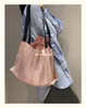 허리 가방 미야크 주름 가방 한국 패션 어깨 디자이너 핸드백 크로스 바디 패니 팩 230823
